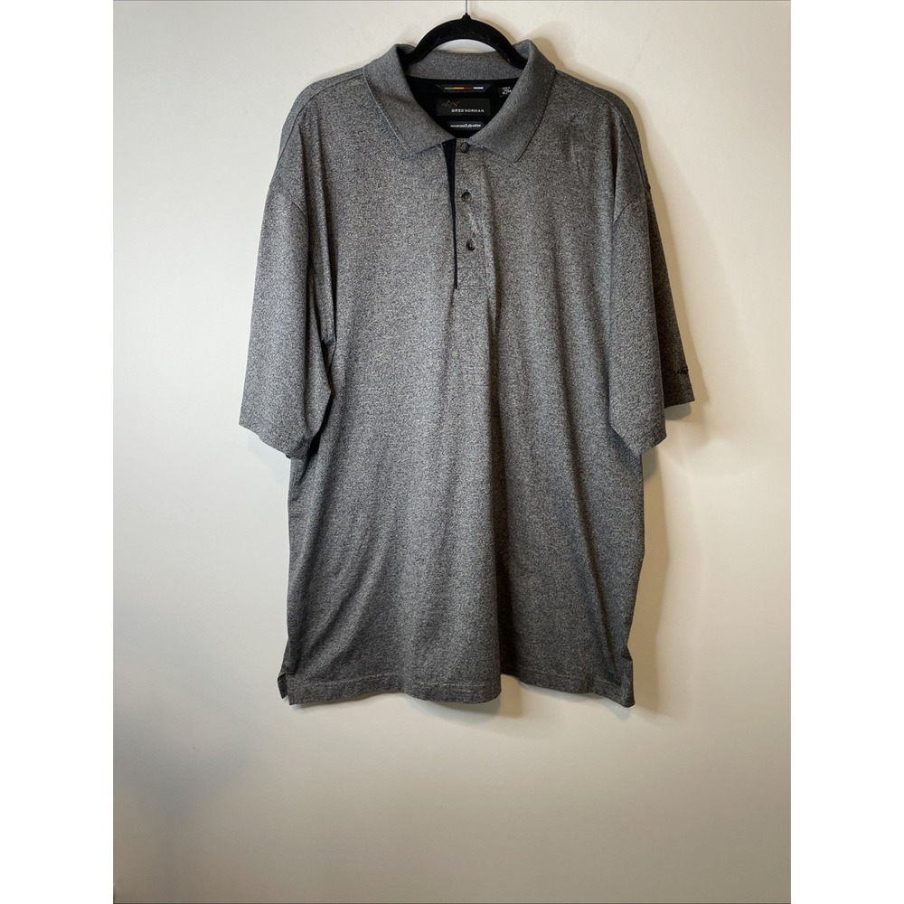 Greg Norman XL Gray Heather Polo Shirt Mercerized Cotton Golf Short Sleeve - Picture 5 of 11